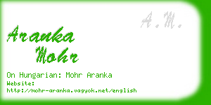 aranka mohr business card